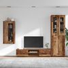 vidaXL TV Cabinet Set with Drawer FLORIN Old Wood Engineered Wood