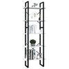 vidaXL 5-Tier Book Cabinet White 60x30x175 cm Pinewood