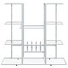 vidaXL Flower Stand 94.5x25x89 cm White Iron