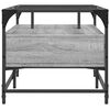 vidaXL Coffee Table with Glass Top Grey Sonoma 98.5x50x45 cm Steel