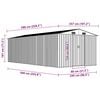 vidaXL Garden Shed 257x580x181 cm Metal Anthracite