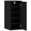 vidaXL Shoe Cabinet Black Oak 32x35x70 cm Engineered Wood