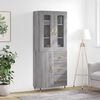 vidaXL Highboard Grey Sonoma 69.5x34x180 cm Engineered Wood