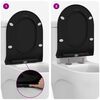 vidaXL Toilet Seat Adjustable Black 48.5 x 36 x 5 cm Polypropylene