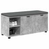 vidaXL Hall Bench with Cushion Concrete Grey 100 x 38 x 46 cm