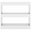 vidaXL Book Cabinet/Room Divider High Gloss White 80x30x72 cm