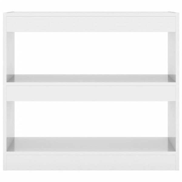 vidaXL Book Cabinet/Room Divider High Gloss White 80x30x72 cm