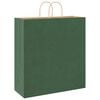 vidaXL Paper Bags 250 pcs with Handles Green 45x17x48 cm