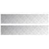 vidaXL Stair Tread Rectangular 2 pcs Silver 100 x 20 cm Aluminium