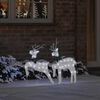 vidaXL LED Reindeers 2 pcs Cold White Fabric