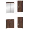 vidaXL Bathroom Furniture Set TULUM Brown Oak Engineered Wood