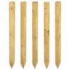 vidaXL Fence Posts 5 pcs Brown 100 cm Solid Pine Wood