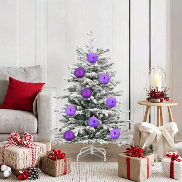 vidaXL Christmas Bauble Set 15 pcs Lilac Plastic