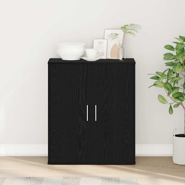 vidaXL Sideboard Black Oak 60x31x70 cm Engineered Wood