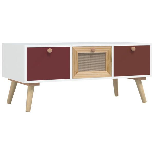 vidaXL Coffee Table with Drawers 80x40x35.5 cm Engineered Wood