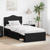 vidaXL Bed Frame with Headboard Black 90 x 200 cm Solid Pine Wood