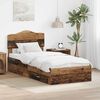 vidaXL Bed Frame with Headboard Old Wood 90 x 190 cm Engineered Wood