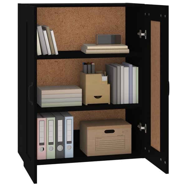 vidaXL Hanging Wall Cabinet Black 69.5x32.5x90 cm