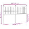vidaXL Metal Headboard Black 120cm