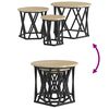 vidaXL Nesting Side Table 3 pcs Sonoma Oak Engineered Wood and Steel