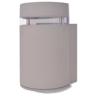 vidaXL Outdoor Semi-Cylindrical Wall Sconce Grey Aluminium