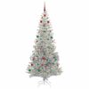 vidaXL Christmas Tree with 300 LEDs with Stand Silver 240 cm PET