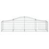 vidaXL Arched Gabion Baskets 25 pcs 200x50x40/60 cm Galvanised Iron