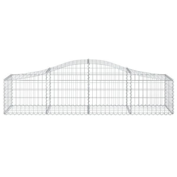 vidaXL Arched Gabion Baskets 25 pcs 200x50x40/60 cm Galvanised Iron