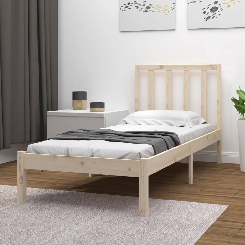 vidaXL Bed Frame Solid Wood Pine 100x200 cm