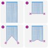 vidaXL String Curtains 2 pcs Light Blue 100x250 cm
