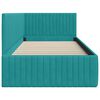 vidaXL Corner Bed Frame with Headboard Turquoise 90 cm x 200 cm Velvet