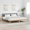 vidaXL Bed frame Brown and light grey 200 x 200 cm Solid pine wood