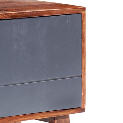 vidaXL TV Cabinet Grey 140x30x45 cm Solid Sheesham Wood