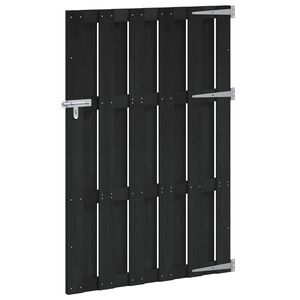 vidaXL Garden Gate 100 x 150 cm WPC and Aluminium Black