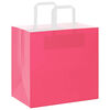 vidaXL Paper Bags 250 pcs with Handles Pink 26x17x25 cm