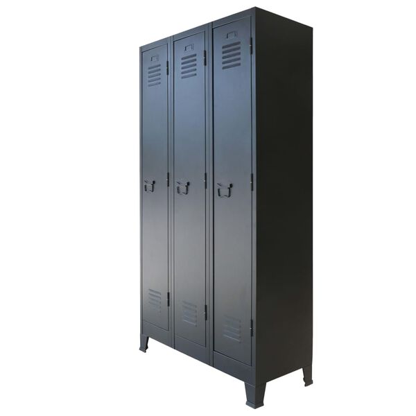 vidaXL Locker Cabinet Metal Industrial Style 90x45x180 cm