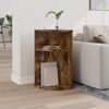 vidaXL End Table Smoked Oak 29.6 x 29.6 x 60 cm Engineered Wood