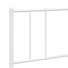 vidaXL Metal Bed Frame without Mattress with Footboard White 180x200cm