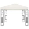 vidaXL Gazebo with LED String Lights 3x3 m Cream Fabric