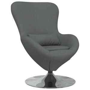 vidaXL Egg Chair Dark Grey 63 x 73 x 90 cm Fabric