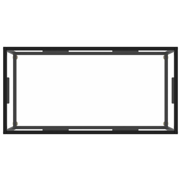 vidaXL Coffee Table Black with Tempered Glass 100x50x35 cm