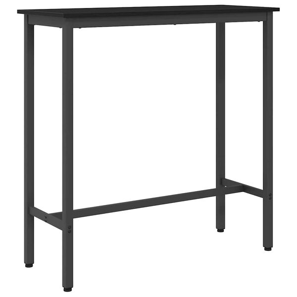 vidaXL Table Black Oak 100 x 40 x 100.5 cm Engineered Wood and Steel