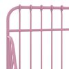 vidaXL Extendable Bed Frame without Mattress Pink Metal 80x130/200 cm