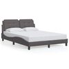 vidaXL Bed Frame without Mattress "Zadar" Grey 140x190 cm Faux Leather