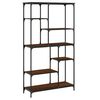 vidaXL Bookshelf Brown Oak 99x35.5x176 cm Engineered Wood and Steel
