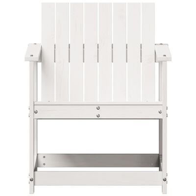 vidaXL Garden Chair White 62x56x77 cm Solid Wood Pine