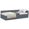 vidaXL Corner Bed Frame with Headboard Dark Grey 80 cm x 200 cm Velvet