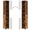vidaXL Bathroom Furniture Set 5 pcs Old Wood Engineered Wood and Metal