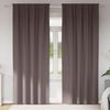 vidaXL Blackout Curtains with Rings 2 pcs Dark Brown 260 x 140 cm
