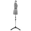 vidaXL Adjustable Dress Form Female Height Adjustable Grey S Velvet